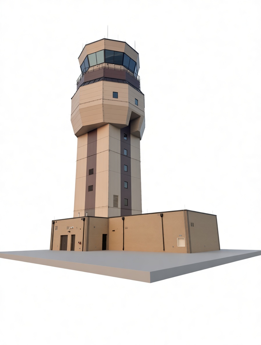 Airport Control Tower Model free 3D printable STL