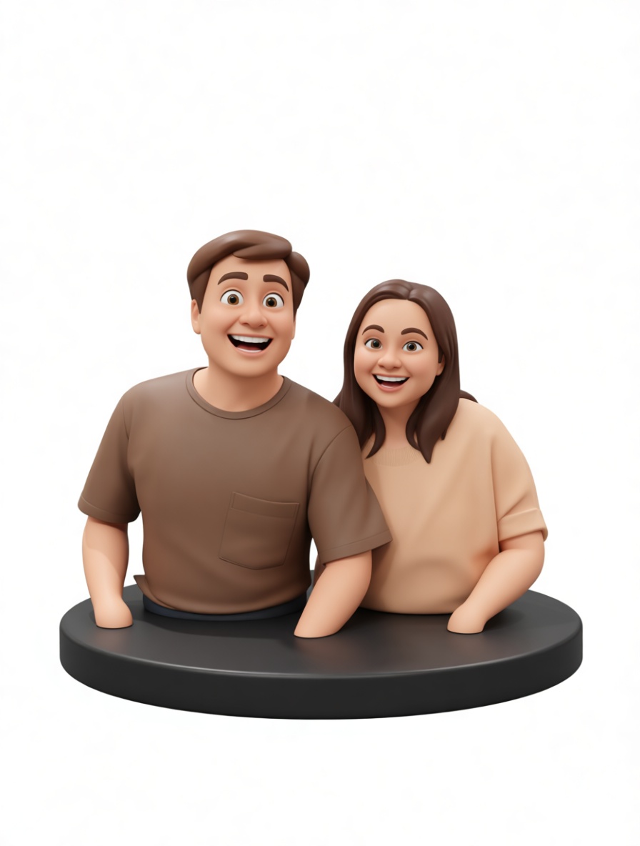 Happy Couple Bust free 3D printable STL