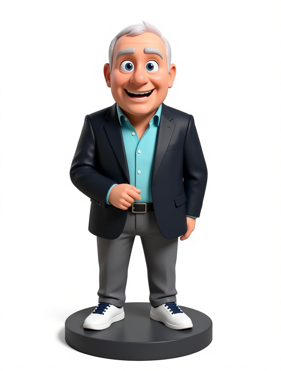 Smiling Elderly Man Figurine free 3D printable STL