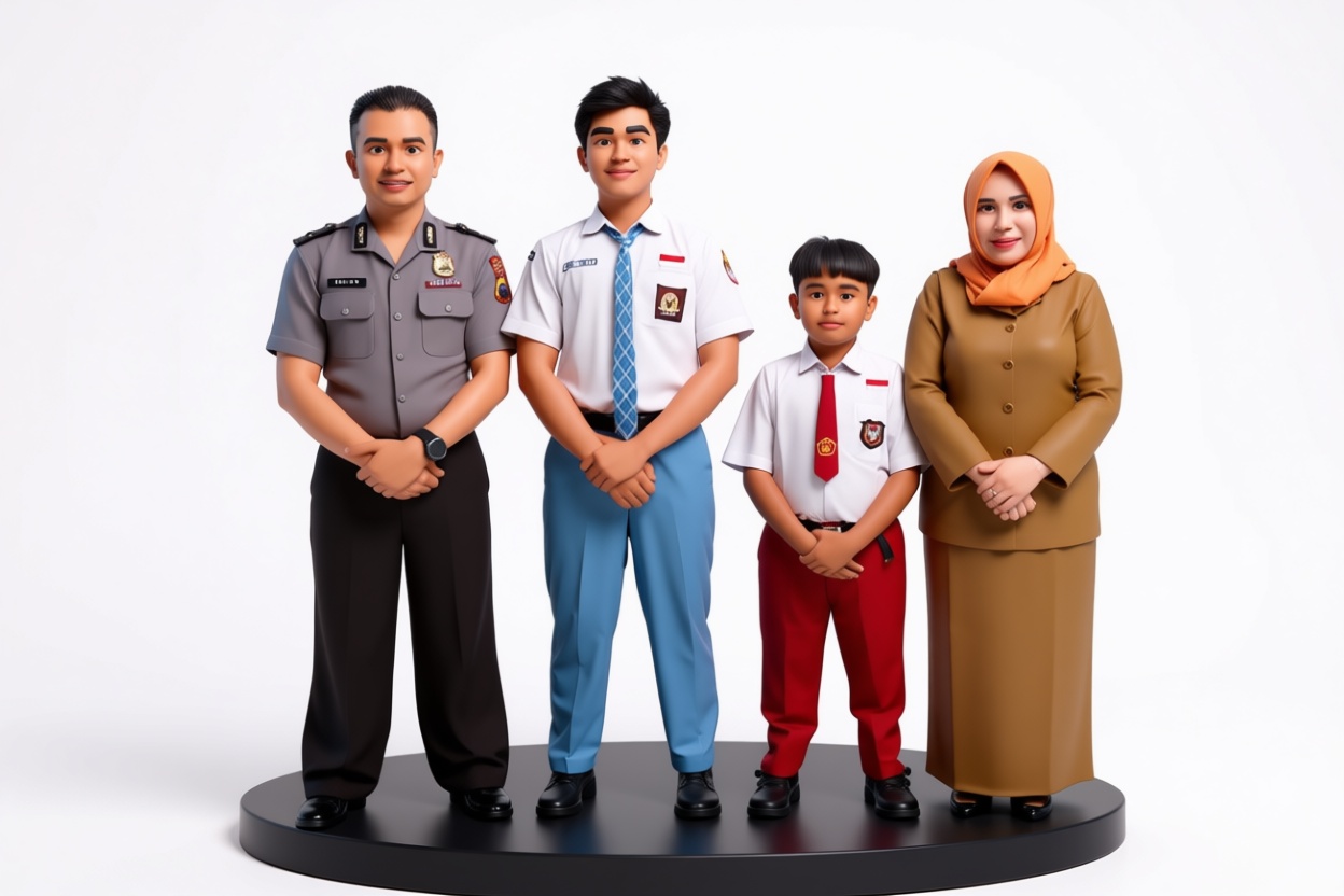 Indonesian Family Figurines free 3D printable STL