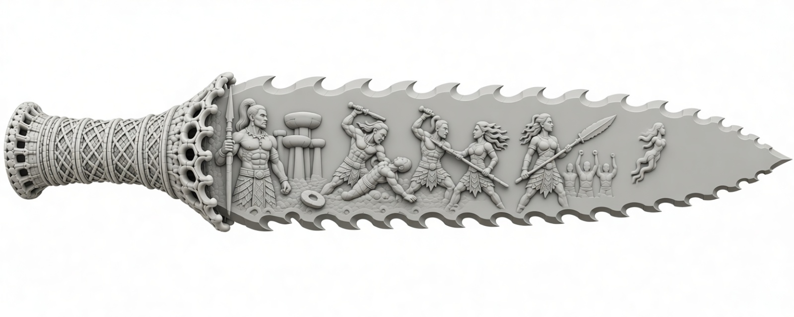 Ancient Warrior Knife free 3D printable STL