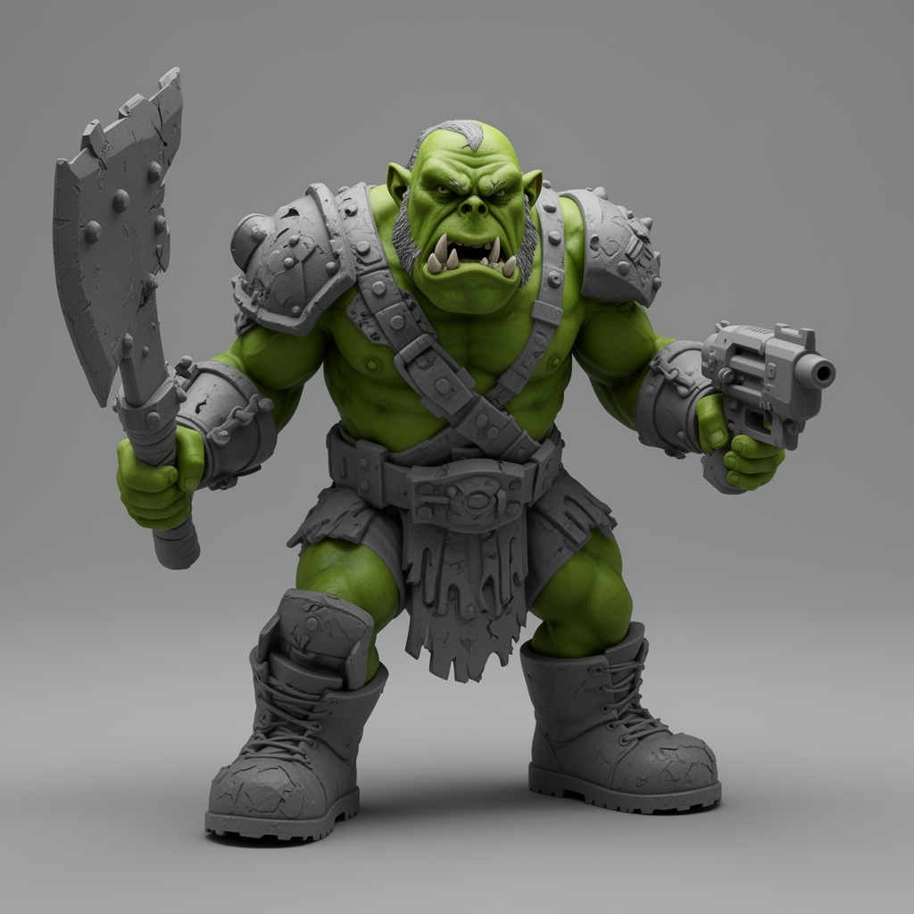 Ork Boy Figurine free 3D printable STL