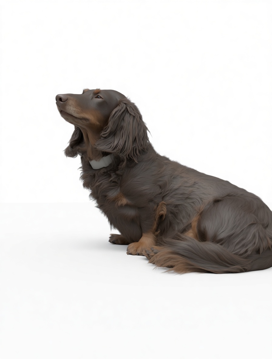 Longhaired Dachshund Figurine free 3D printable STL