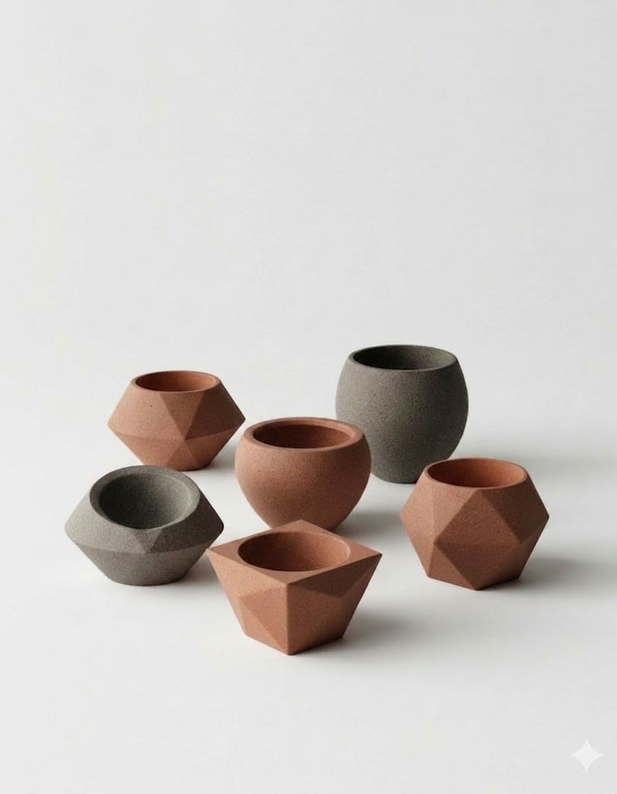 Geometric Planter Pots free 3D printable STL