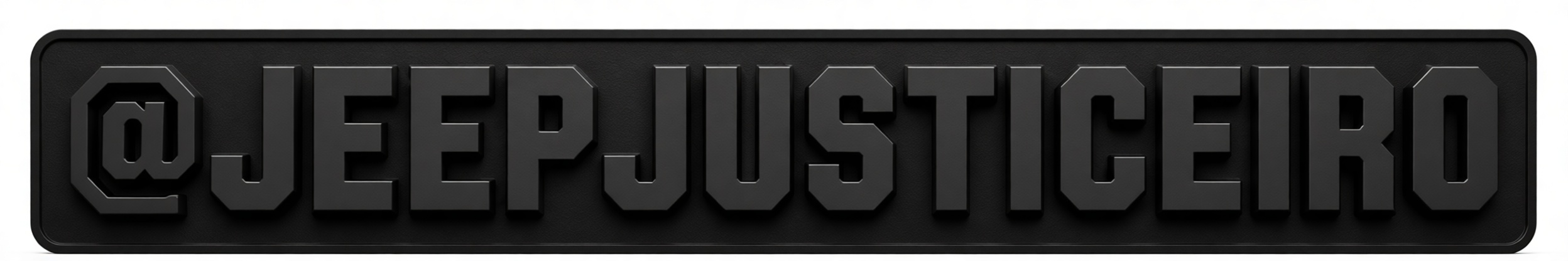Jeep Justiceiro Nameplate free 3D printable STL
