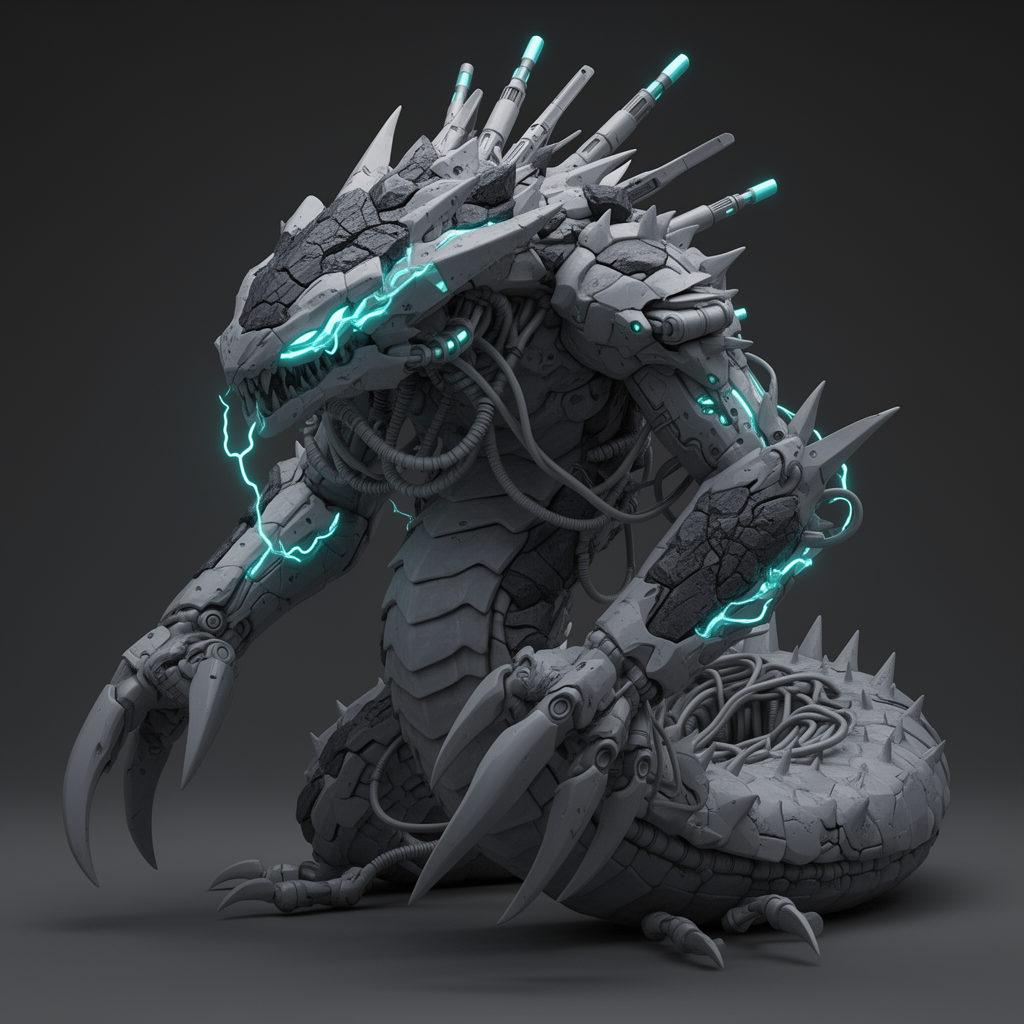 Chrome Trygon Mech Figurine free 3D printable STL