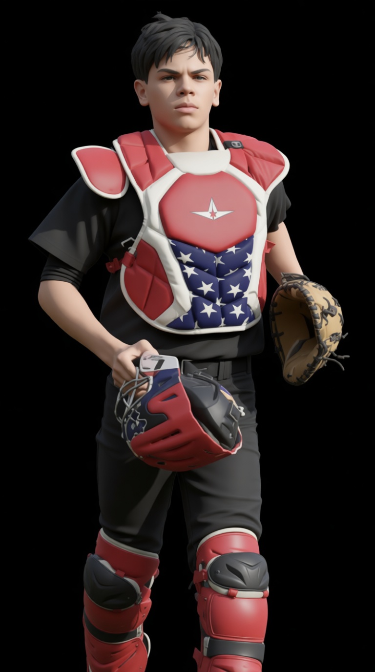 Baseball Catcher Figurine free 3D printable STL