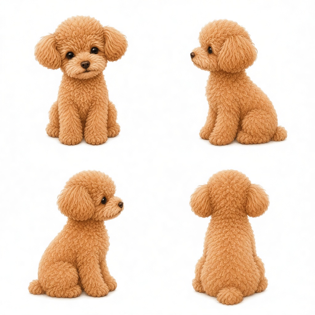 Toy Poodle Figurine free 3D printable STL