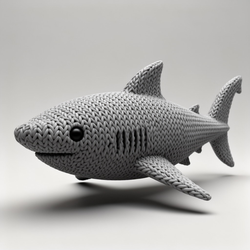 Knitted Shark Figurine free 3D printable STL