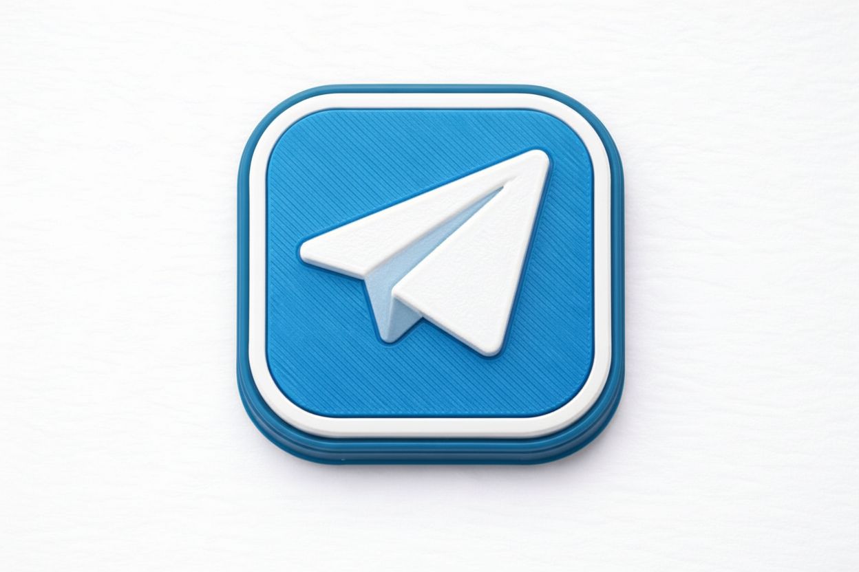 Telegram Logo Badge free 3D printable STL