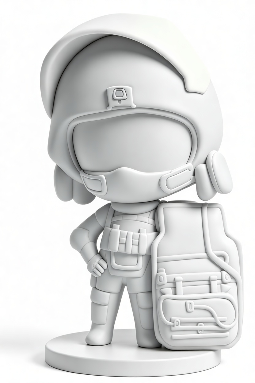 Rook Rainbow Six Figurine free 3D printable STL