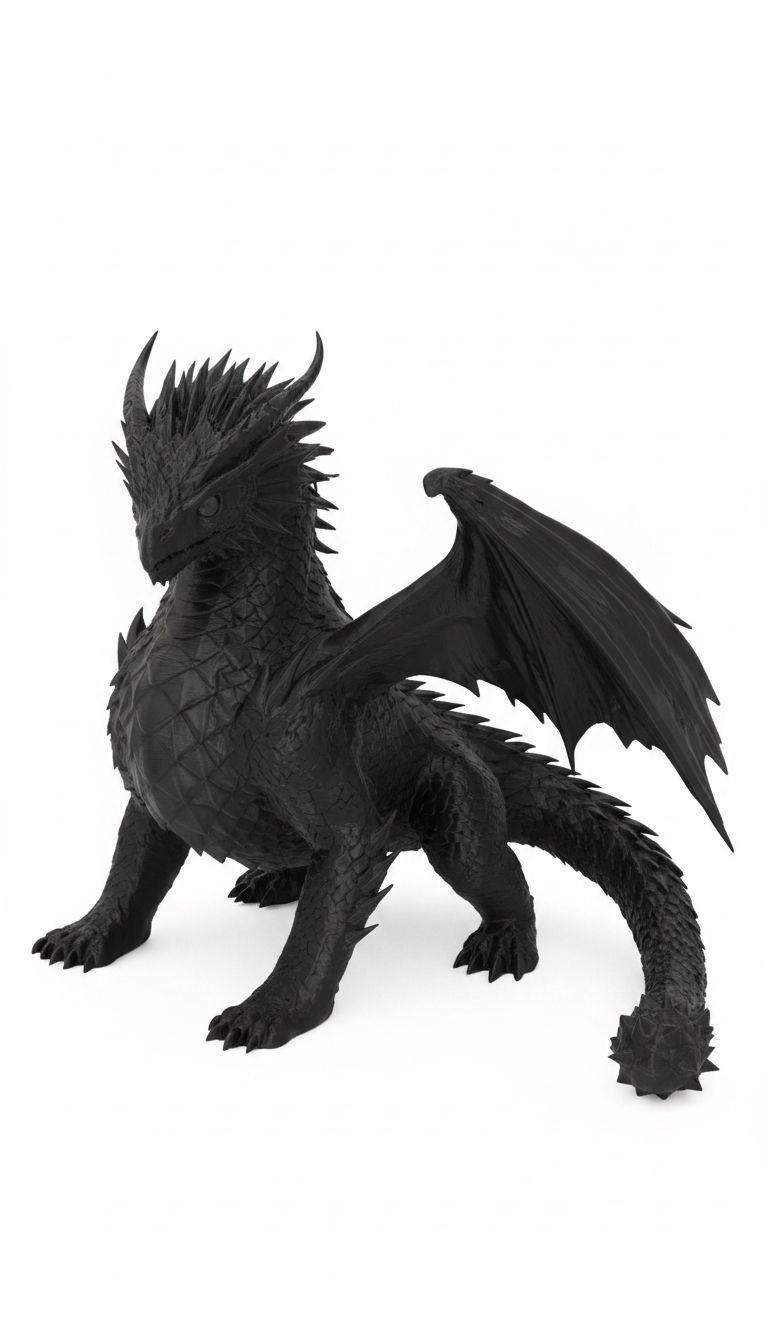 Black Dragon Figurine free 3D printable STL