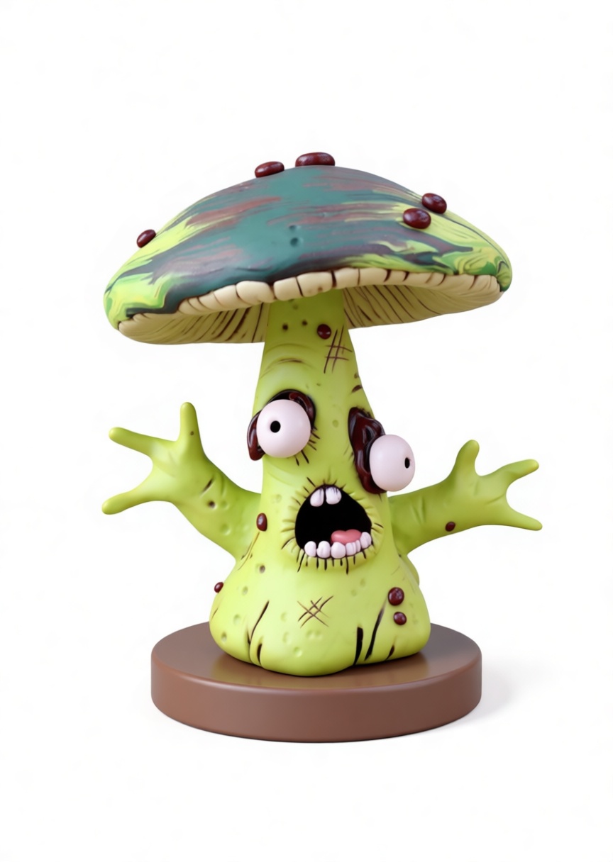 Zombie Mushroom Figurine free 3D printable STL
