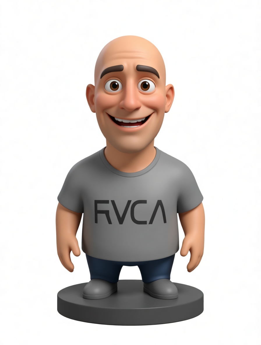 Smiling Bald Man Figurine free 3D printable STL