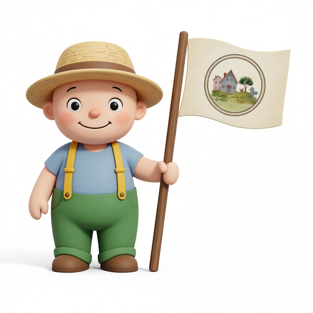 Cute Farmer Figurine free 3D printable STL