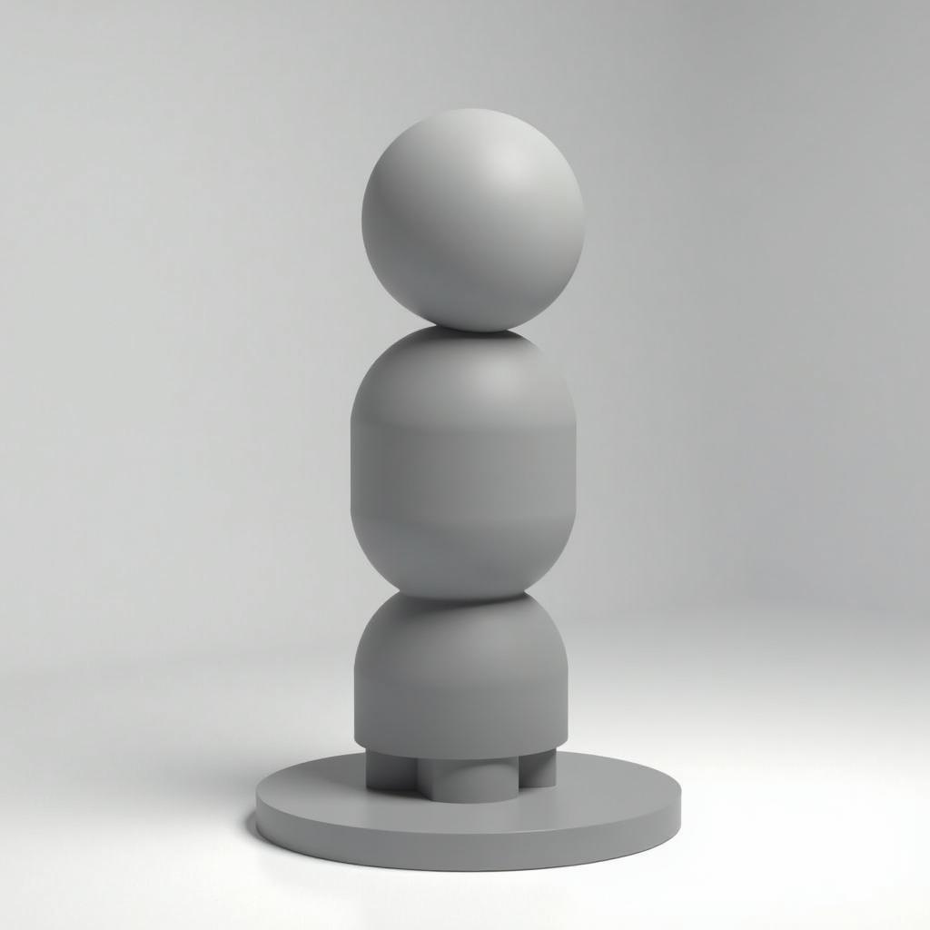 Minimalist 3D Sculpture free 3D printable STL