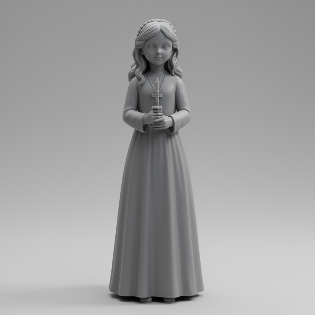 First Communion Girl Figurine free 3D printable STL