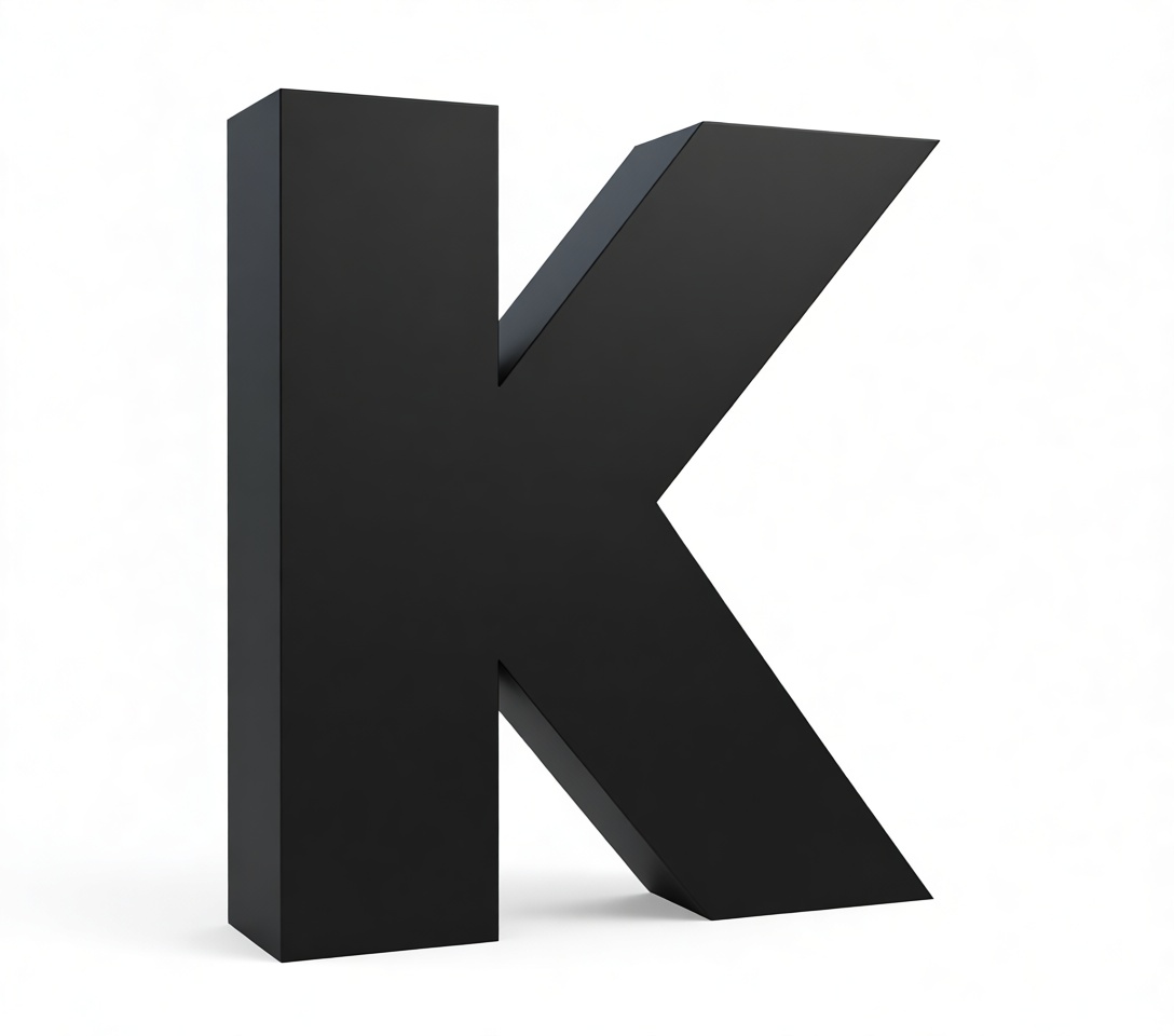 Letter K Block free 3D printable STL