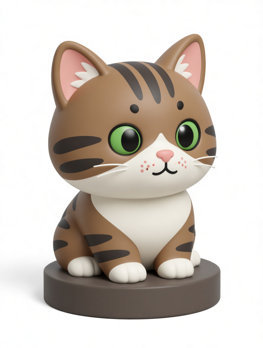 Tabby Cat Figurine free 3D printable STL