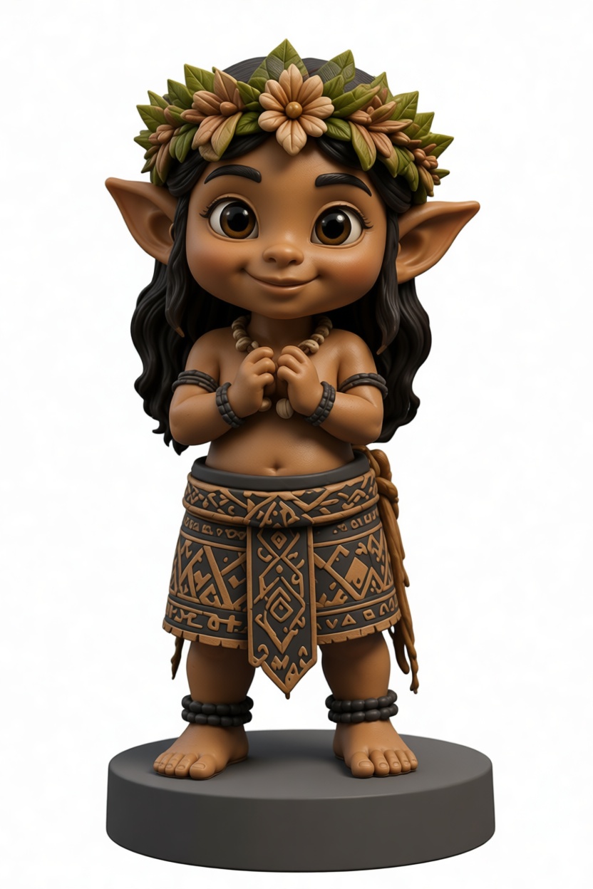 Tiki Girl Figurine free 3D printable STL
