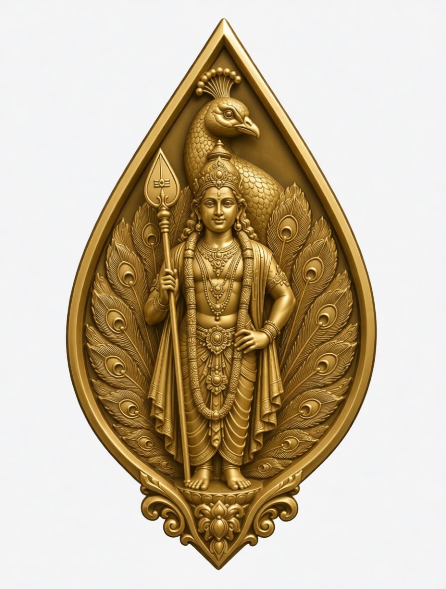 Murugan Deity Plaque free 3D printable STL