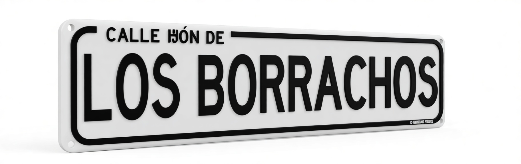 Los Borrachos Street Sign free 3D printable STL