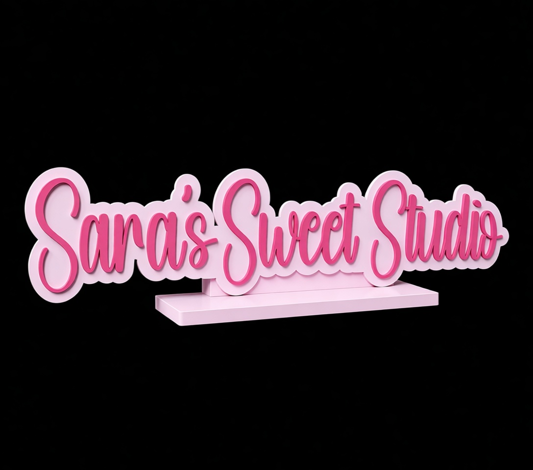 Sara's Sweet Studio Sign free 3D printable STL
