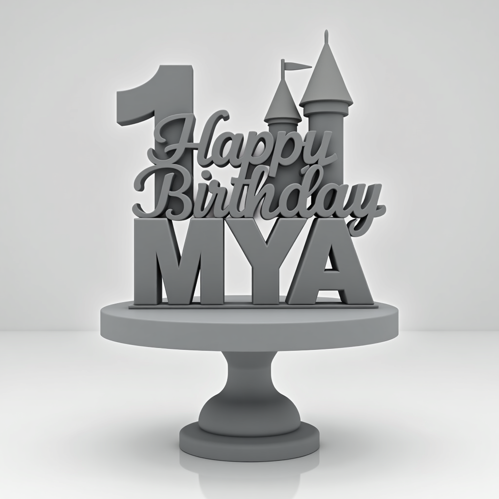 Birthday Cake Topper free 3D printable STL