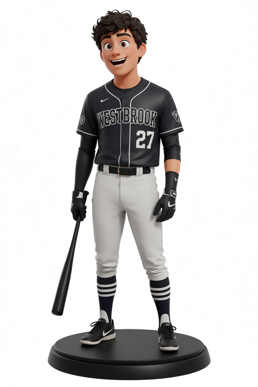 Westbrook Baseball Player Figurine free 3D printable STL