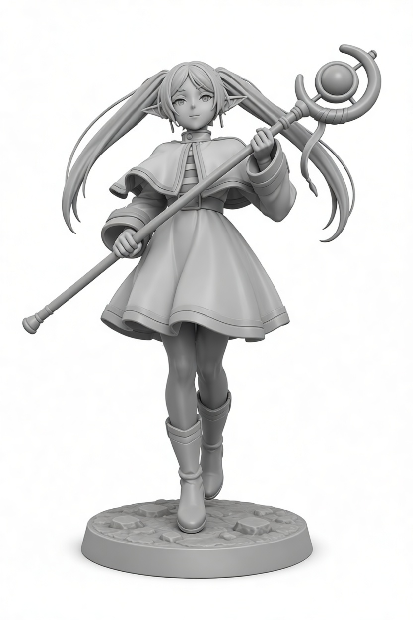 Elf Mage Figurine free 3D printable STL