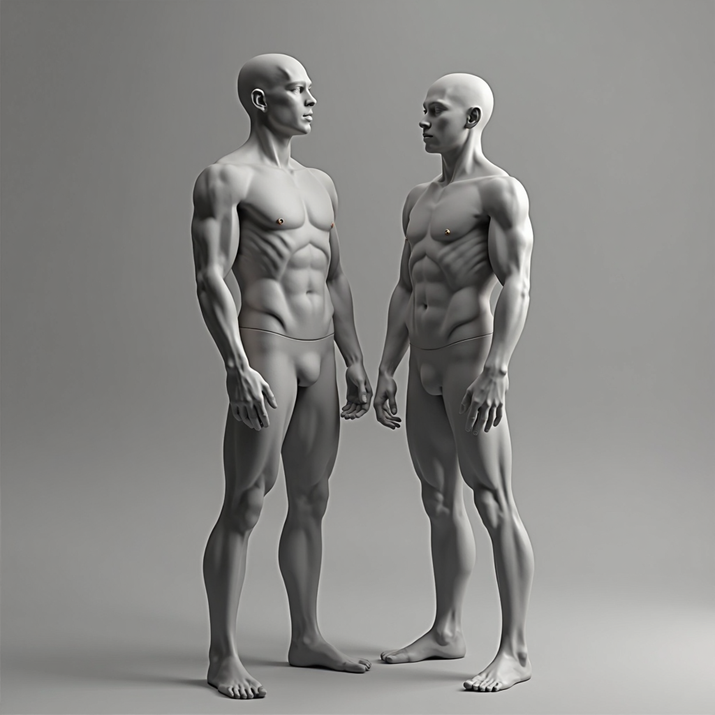 Realistic Male Fist Hands free 3D printable STL