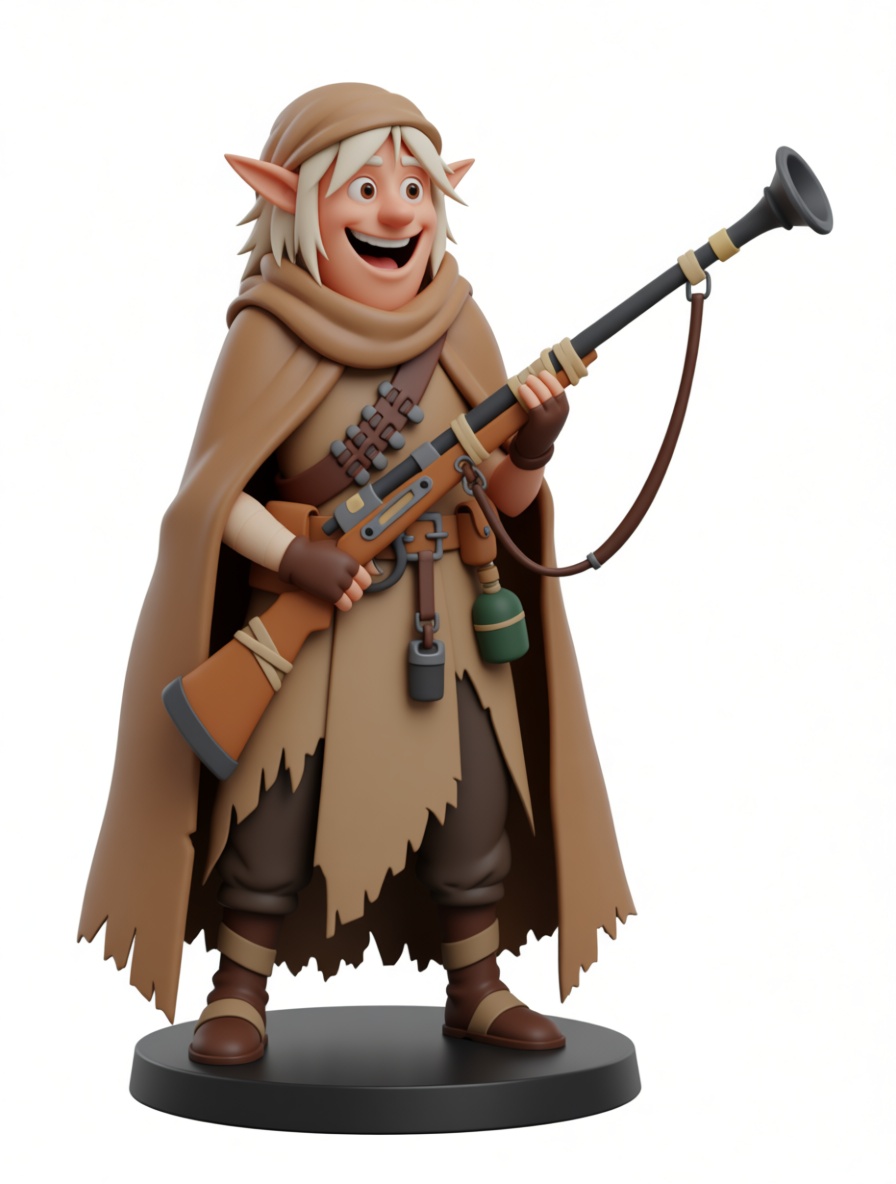 Fantasy Elf Ranger Figurine free 3D printable STL