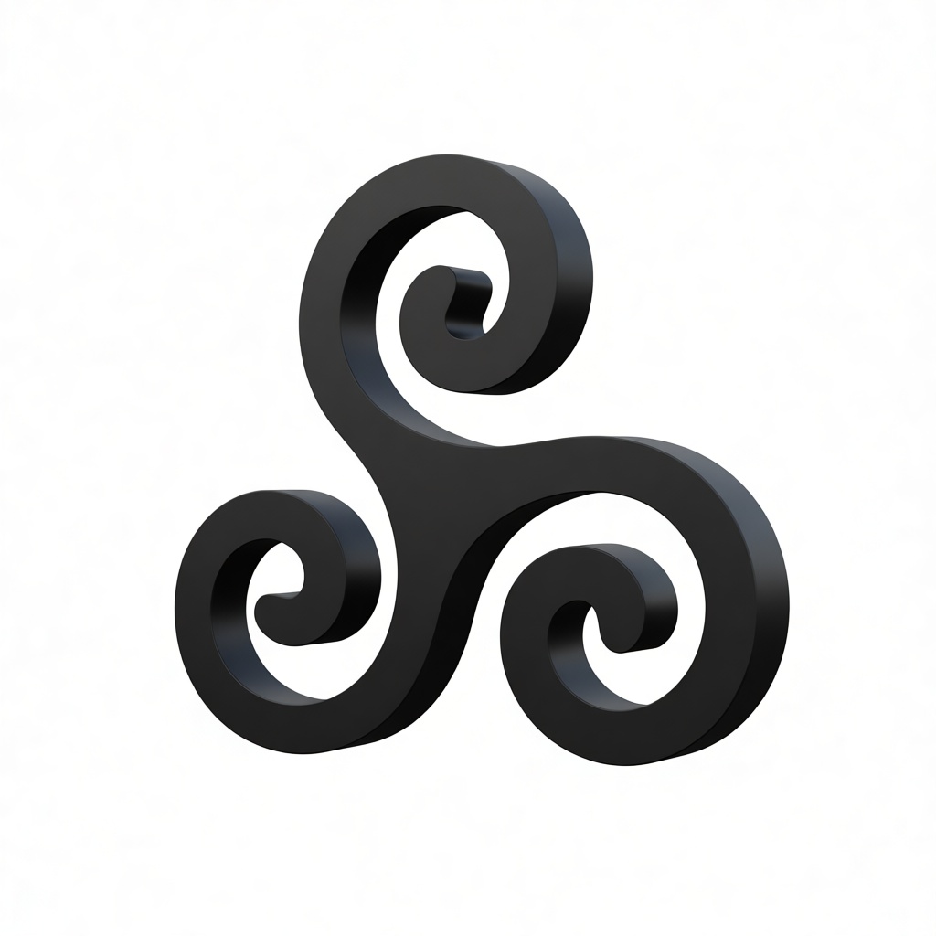 Triskelion Symbol Sculpture free 3D printable STL