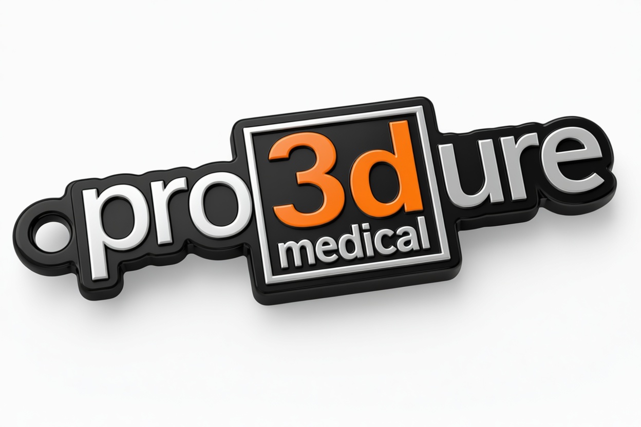 Pro3dure Medical Logo Keychain free 3D printable STL