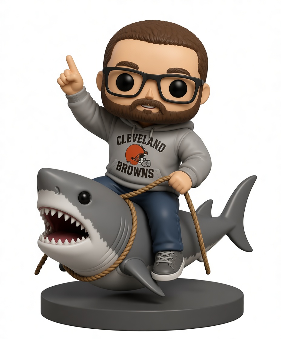 Bearded Man on Shark Figurine free 3D printable STL