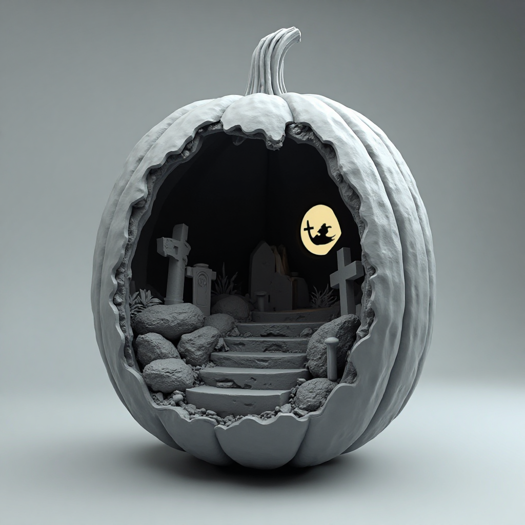 Halloween Pumpkin Sculpture free 3D printable STL