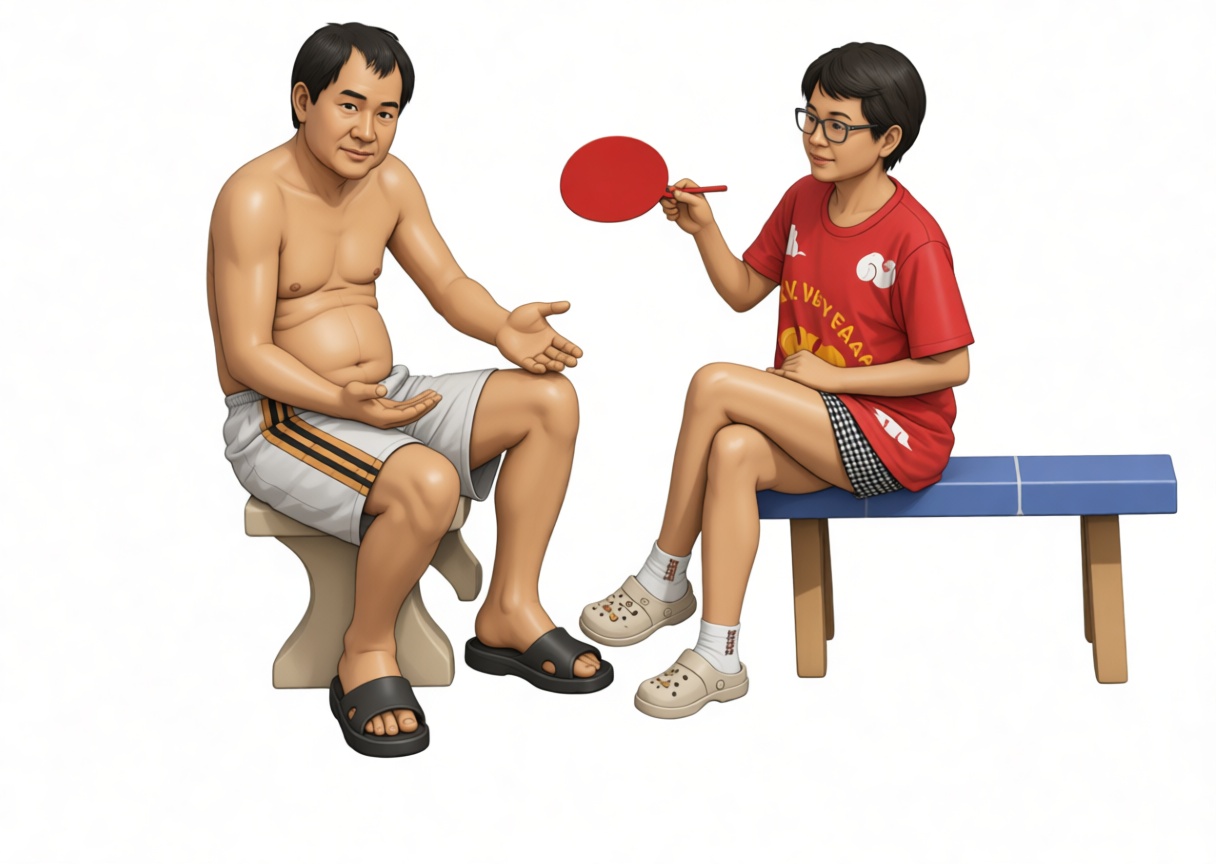 Casual Table Tennis Scene free 3D printable STL