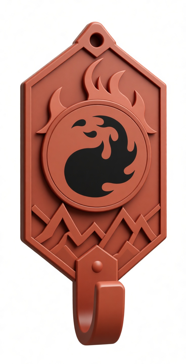 Fire Nation Wall Hook free 3D printable STL