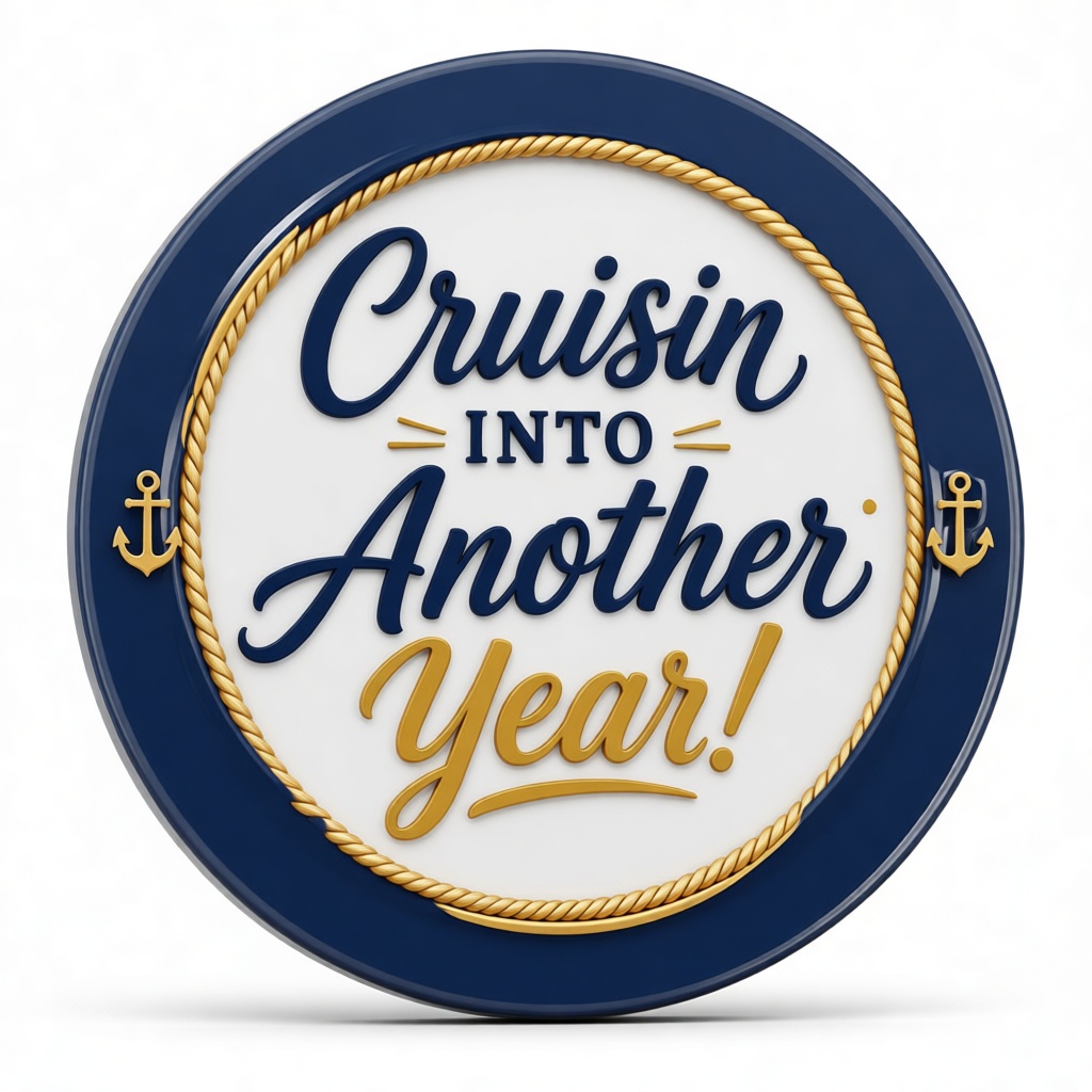 Cruisin Into Another Year Sign free 3D printable STL