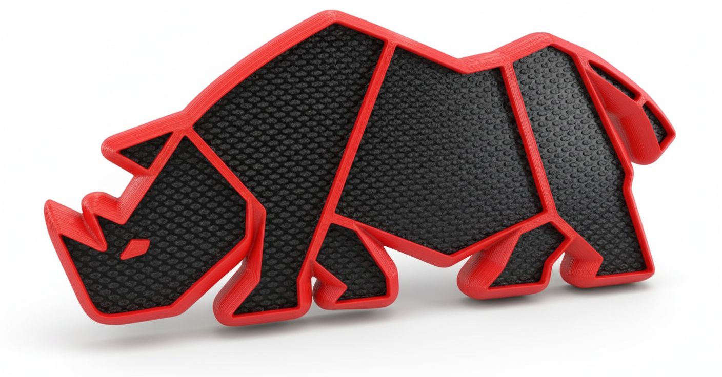 Geometric Rhino Figurine free 3D printable STL