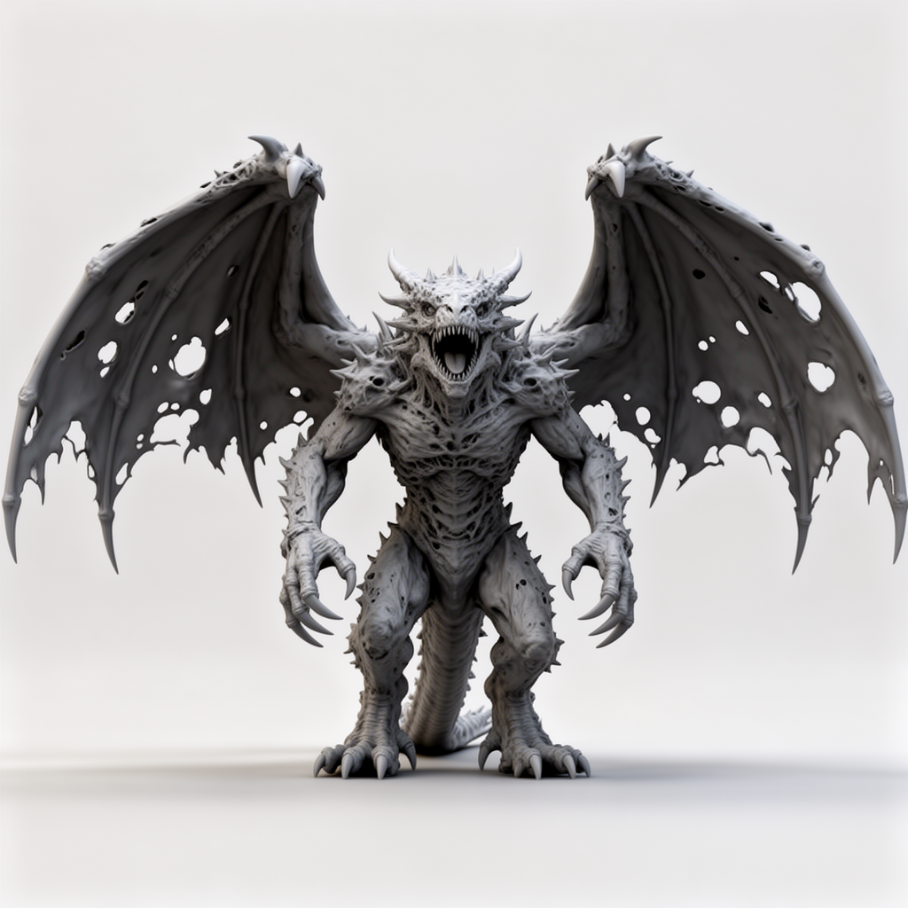 Red Corpse Dragon Figurine free 3D printable STL