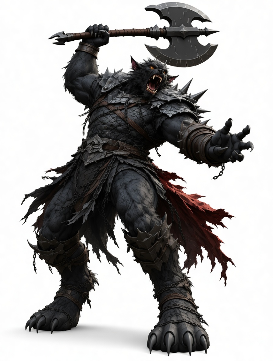 Werewolf Warrior Figurine free 3D printable STL