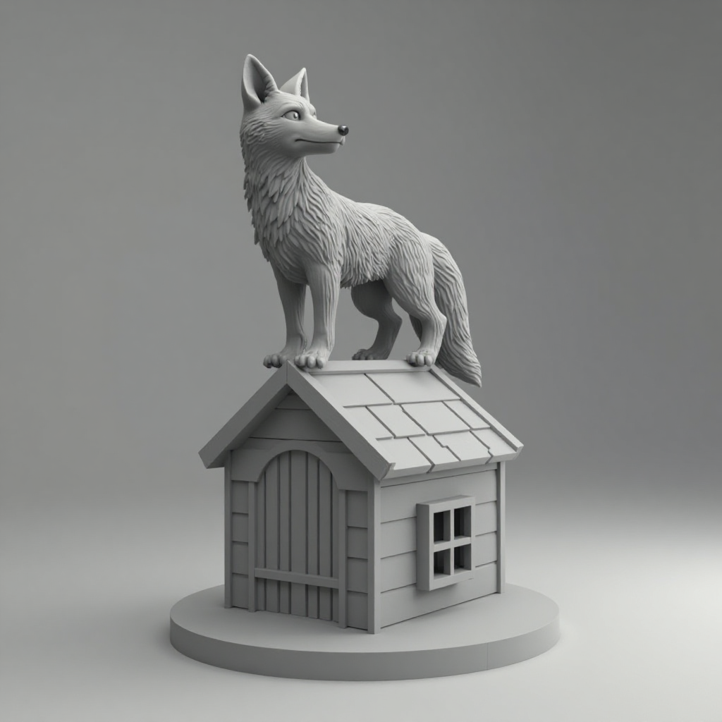 Fox Trophy Figurine free 3D printable STL