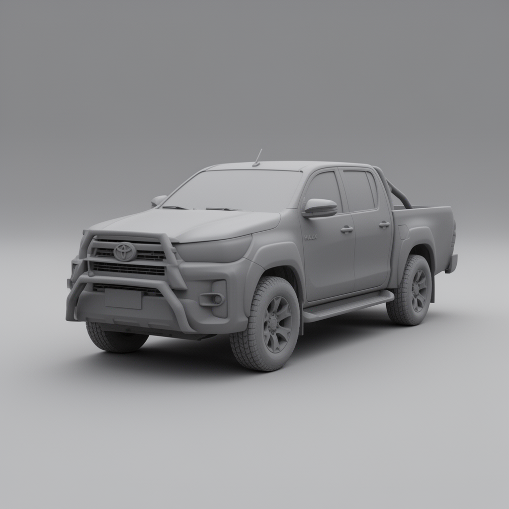 Toyota Hilux Pickup Model free 3D printable STL