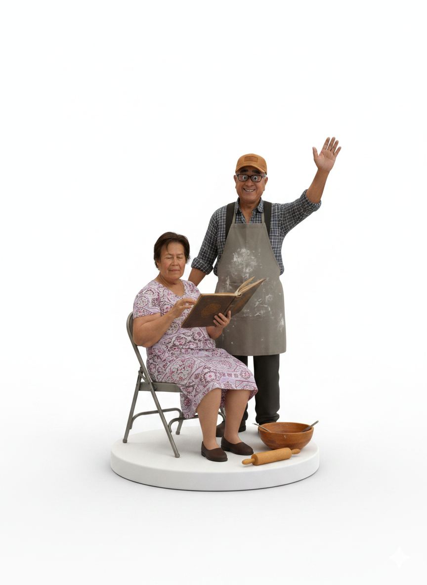 Elderly Couple Figurine free 3D printable STL