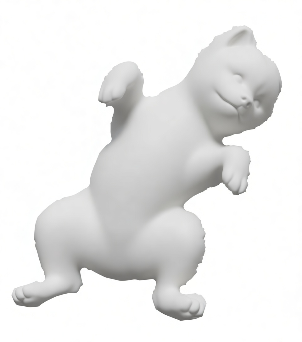 Chubby Cat Figurine free 3D printable STL