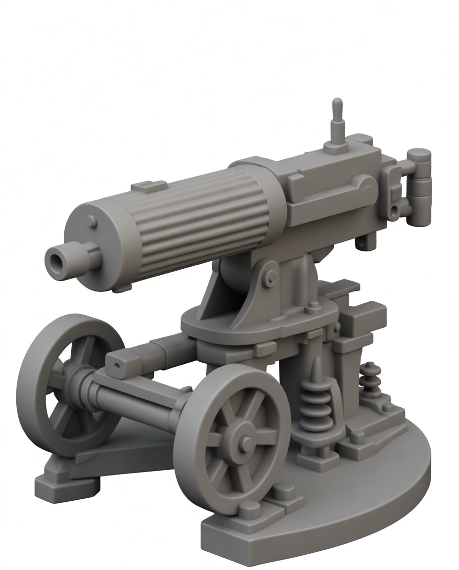 Maxim Machine Gun Model free 3D printable STL