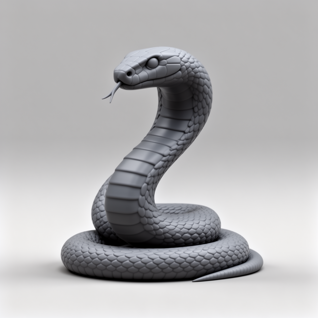 Realistic Snake Figurine free 3D printable STL