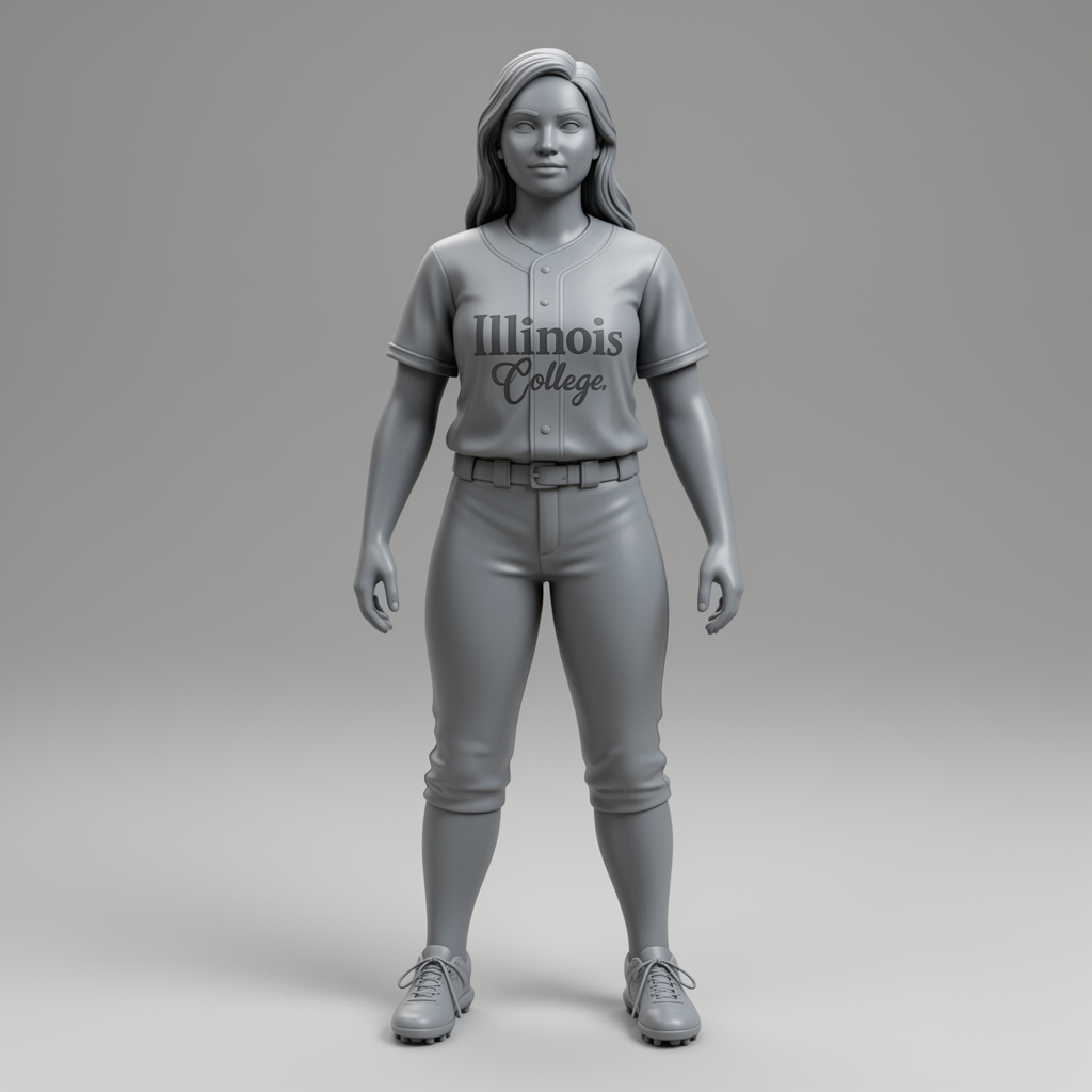 Female Softball Player Figurine free 3D printable STL
