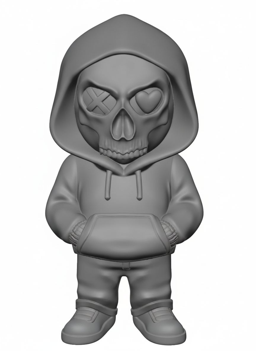 Skull Hoodie Figurine free 3D printable STL
